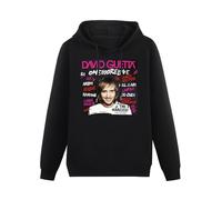 THE KING OF TOMATO David Guetta One More Love Hoody Unisex Ptinted Hoodies Long Sleeve Men's Hooded with Pocket Black XL