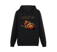 THE KING OF TOMATO Gladiator Russell Crowe Movie Hoody Unisex Ptinted Hoodies Long Sleeve Men's Hooded with Pocket Black XXL