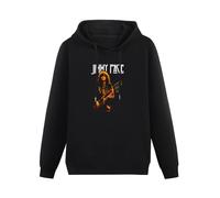 THE KING OF TOMATO Jimmy Page Hoody Unisex Ptinted Hoodies Long Sleeve Men's Hooded with Pocket Black M