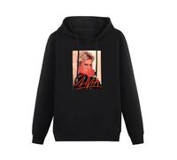 THE KING OF TOMATO Olivia Newton John Poster Hoody Unisex Ptinted Hoodies Long Sleeve Men's Hooded with Pocket Black S