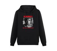 THE KING OF TOMATO Rambo Last Blood Five V Live for Nothing Or Die Fro Something Unisex Hoody with Pocket Black XL