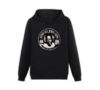 THE KING OF TOMATO Robert Johnson Blues Guitar Crossroads Devil Hoody Unisex Long Sleeve Hooded with Pocket Black L