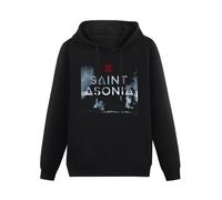 THE KING OF TOMATO Saint Asonia Album Cover Tour 2015 Hoody Unisex Ptinted Hoodies Long Sleeve Men's Hooded with Pocket Black S