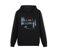 THE KING OF TOMATO Saint Asonia Album Cover Tour 2015 Hoody Unisex Ptinted Hoodies Long Sleeve Men's Hooded with Pocket Black XXL