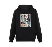 THE KING OF TOMATO Sharknado Hoody Unisex Ptinted Hoodies Long Sleeve Men's Hooded with Pocket Black M