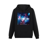 THE KING OF TOMATO Steve Vai Where Other Wild Things Hoody Unisex Ptinted Hoodies Long Sleeve Men's Hooded with Pocket Black L