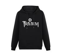 THE KING OF TOMATO Trivium Heavy Metal Logo Hoody Unisex Ptinted Hoodies Long Sleeve Men's Hooded with Pocket Black S