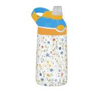 The Kingdom Of Shattered Flowers Bouteille d'eau avec poignée de couvercle anti-fuite Bouteille d'eau de voyage pour l'école et les sports de plein air Botella de agua para ni?os