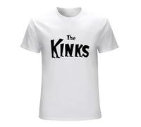 The Kinks Logo White Mens T-Shirt Men Rock Band Tee Shirt T-Shirt White L