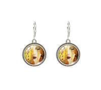 The Kiss Paintings Of Gustav Klimt Boucles d'oreilles pendantes en forme de dôme en verre Doré, nan