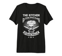 The Kitchen is Your Safe Place in an Unsafe World Fun Chef T-Shirt Haut de Gamme