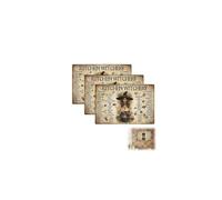 The Kitchen Witch's Guide Sign - Décoration murale en métal - Recettes de sorcières et de guide à base de plantes - Décoration murale rustique et antique - Cadeau de sorcière pour femme (marron, 3