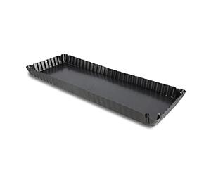 The Kitchenette 6020749 Moule à Tarte Rectangulaire, Métal, Anthracite, 36 cm