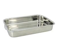 MENASTYL - Plat à four inox de qualité Harry 40x28 cm de forme rectangle avec poignées en acier inoxydable rabattables - 4615222