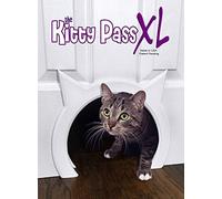 The Kitty Pass Porte pour Chat XL pour Porte intérieure - Porte pour litière cachée - Porte pour Chat jusqu'à 13,6 kg - Blanc Semi-Brillant - Porte intérieure Extra Large pour Chat