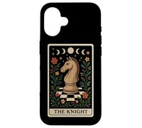 The Knight Carte de Tarot pour Joueur d'échecs Motif Lune sorcière Coque pour iPhone 16