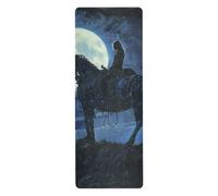 The Knight in The Moonlight Tapis de yoga antidérapant pour extérieur imprimé avec sac de transport 180,3 x 66 cm
