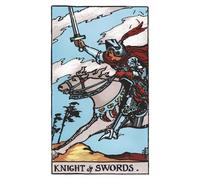 The Knight of Swords: 156 College Ruled Lined Pages (78 leaves), 5x8 Notebook, Journal, Diary, Planner featuring image of The Knight of Swords Tarot card