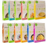 The Konjac Shop - Pack Dégustation 12 x 270g - Pâtes Shirataki Sans Gluten - Faibles en Calories et Glucides - Idéales pour Céto, Végétaliens, LowCarb