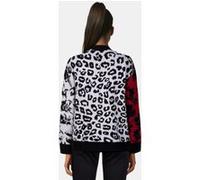 The Kooples Cardigan Patchwork Jacquard Black/burgundy /white Taille: 38 | Cardigans Outlet | Femme | Le Noir