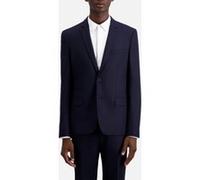 The Kooples Fitted Flannel Suit Jacket Navy Taille: 46 | Blazers Outlet | Homme | Bleu