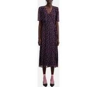 The Kooples Long Dress With Short Sleeves Black/pink Taille: 36 | Robes midi Outlet | Femme | Blanche