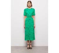 The Kooples Long Dress With Short Sleeves With Backless Green Taille: 36 | Robes midi Outlet | Femme | Vert