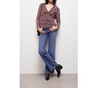 The Kooples Long-sleeved Top With Pleated Ruffles And V-neck Multicolor Taille: 36 | Chemisiers Outlet | Femme | Blanche