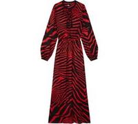 The Kooples Long-sleeved Zebra Print Dress Black-red Taille: 38 | Robes longues Outlet | Femme | Le Noir