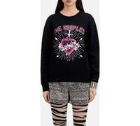 The Kooples Pull Col Rond Jacquard Sacred Heart Black White Taille: 38 | Pulls Outlet | Femme | Le Noir