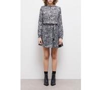The Kooples Short Dress With Long Sleeves Black White Taille: 38 | Robes Mini Outlet | Femme | Le Noir