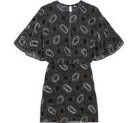The Kooples Short Dress With Short Sleeves And Embroidery Black Taille: 36 | Robes Mini Outlet | Femme | Le Noir