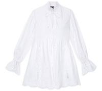 The Kooples Short Long-sleeved Dress With Placed English Embroidery Whit Taille: 38 | Robes Mini Outlet | Femme | Blanche