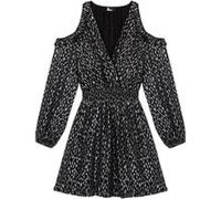 The Kooples Short Shoulder Dress With Long Sleeves Antic Silver Taille: 40 | Robes Mini Outlet | Femme | Gris