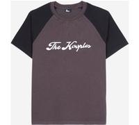 The Kooples Short-sleeved Raglan T-shirt W Felt Patch Black Washed Taille: M | T-shirts avec imprimés Outlet | Homme | Le Noir