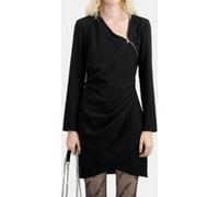 The Kooples Short Wrap Dress With Long Sleeves And A Fancy Zipper Black Taille: 34 | Robes Mini Outlet | Femme | Le Noir