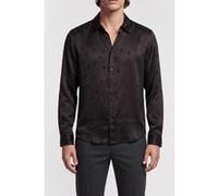 The Kooples Star Jacquard Long Sleeve Shirt Black Taille: S | Chemises d'affaires Outlet | Homme | Le Noir