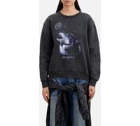The Kooples Sweat Wash With Wolf Print Black Washed Taille: 34 | Pulls Outlet | Femme | Le Noir