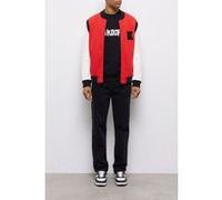 The Kooples Teddy With Leather Sleeve And K Embroidery Red/white Taille: M | Blousons d'aviateurs Outlet | Homme | Blanche