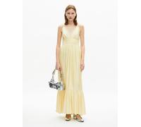 The Kooples The Kooples Robe longue cami à col en V et taille transparente Jaune 14