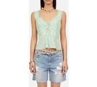 The Kooples Top With Straps And Ruffles Green Taille: 38 | Tanktops Outlet | Femme | Vert