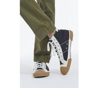 The Kooples Unisex Canvas Riding Basket With Leather Trim Black Taille: 40 | Baskets Outlet | Unisex | Le Noir