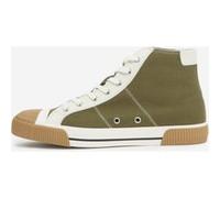 The Kooples Unisex Canvas Riding Basket With Leather Trim Kaki Taille: 36 | Baskets Outlet | Unisex | Blanche