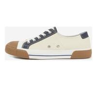 The Kooples Unisex Low-top Canvas Sneakers With Leather Inlays Ecru Taille: 42 | Baskets Outlet | Unisex | Marron