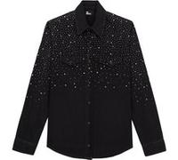 The Kooples Western Black Denim Shirt With Rhinestones Taille: 34 | Chemisiers Outlet | Femme | Le Noir