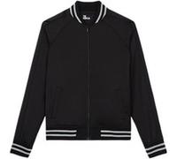 The Kooples Zip-up Sweatshirt With Rib Detail Black Taille: 34 | Cardigans Outlet | Femme | Le Noir