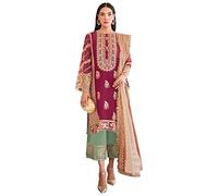 The kurti bazaar Costume de designer pakistanais Salwar Kameez - Robe indienne Palazzo Dupatta cousue, Choix 2., taille unique