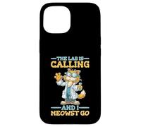 The Lab is Calling and I Meowst Go Nerd de Chat Scientifique Coque pour iPhone 15