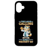 The Lab is Calling and I Meowst Go Nerd de Chat Scientifique Coque pour iPhone 16 Plus