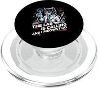 The Lab is Calling and I Meowst Go Science Cat Nerd - PopSockets PopGrip pour MagSafe